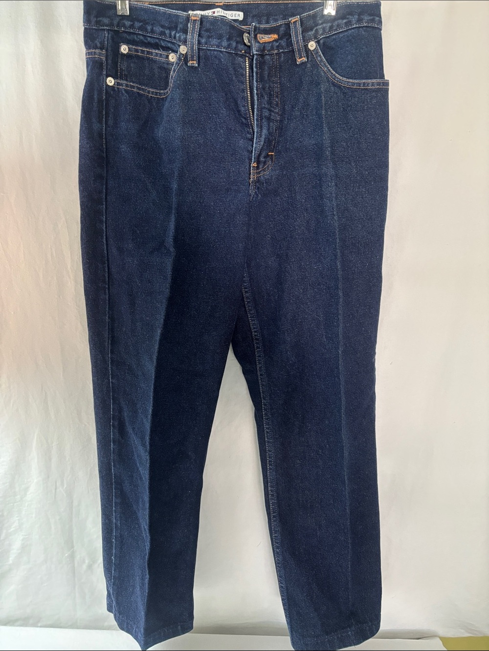 Tommy Hilfiger Mens Dark Indigo Straight Jeans Vintage.